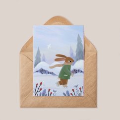 Přáníčko — zajíc