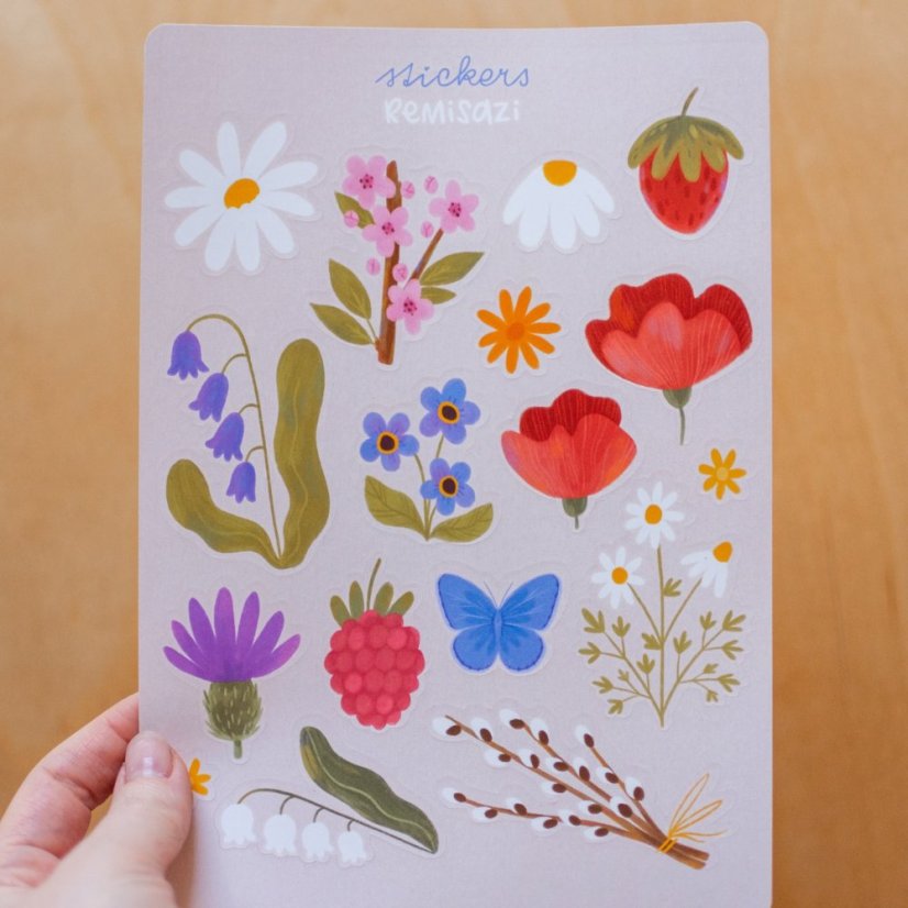 nálepky A5 — Jaro