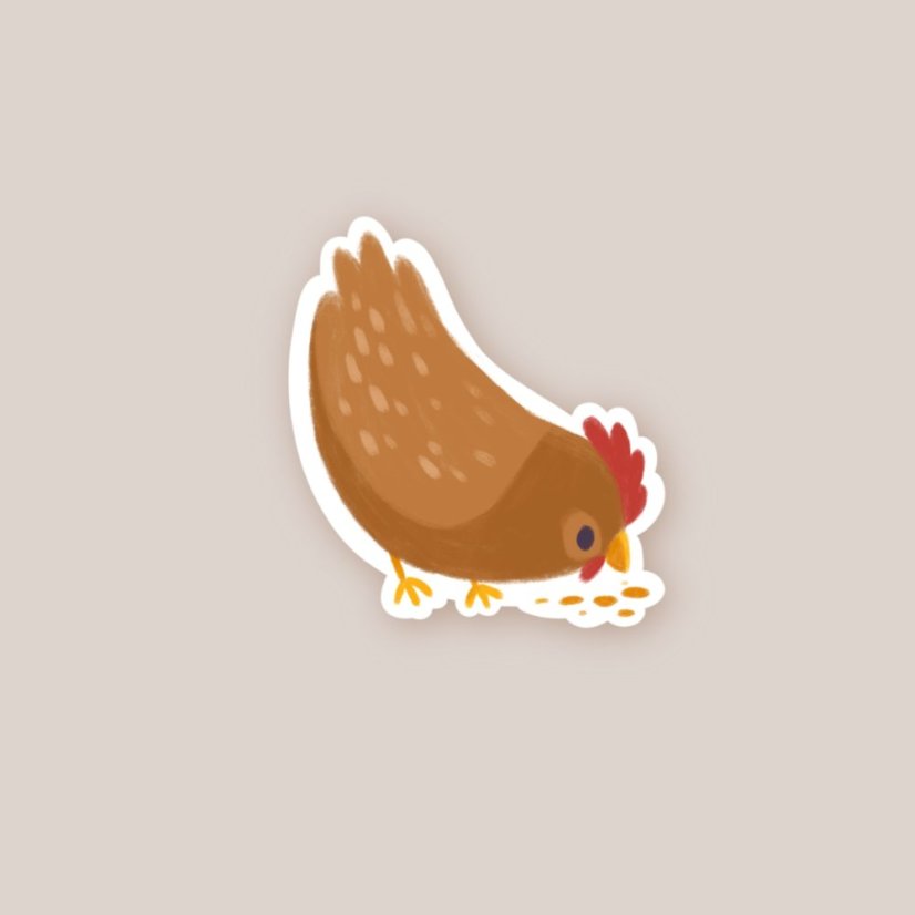 nálepka — Slepička