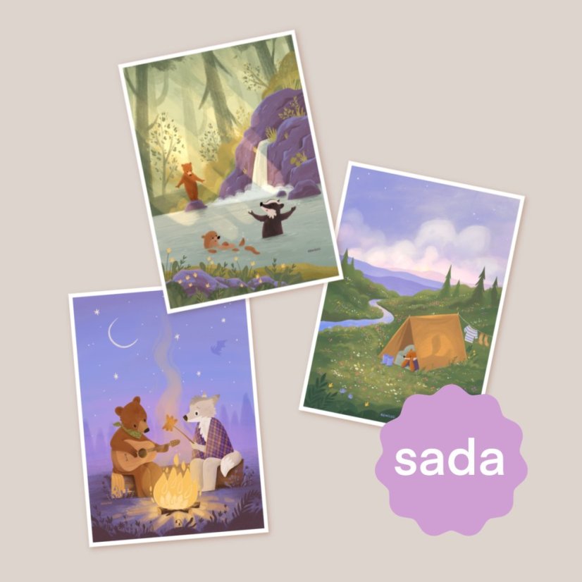sada pohlednic — Léto