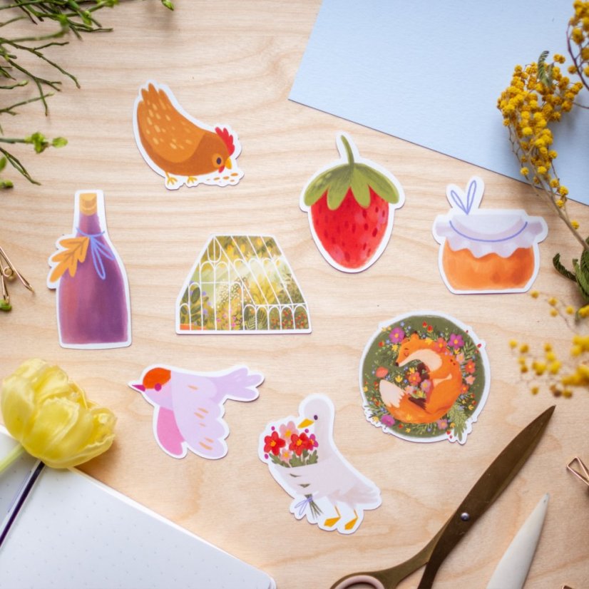 nálepka — Slepička