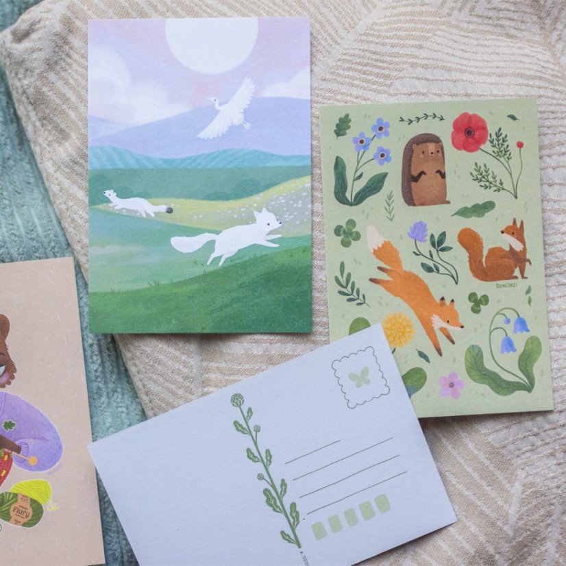 pohlednice — S ježkem