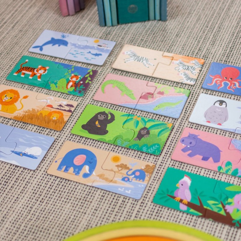 Véééliké puzzle duo — Kde bydlí zvířátka