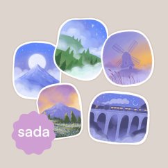sada nálepek — Krajina