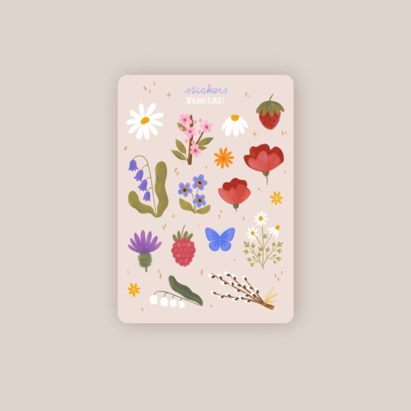 nálepky A5 — Jaro