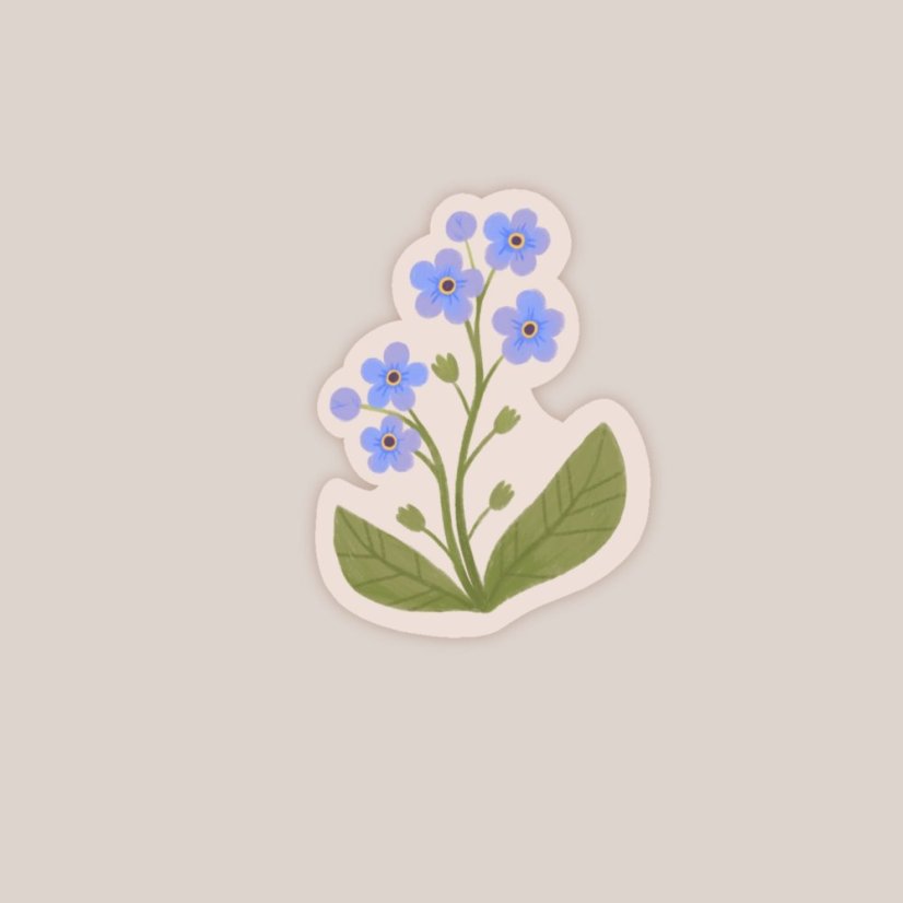 nálepka — Pomněnka