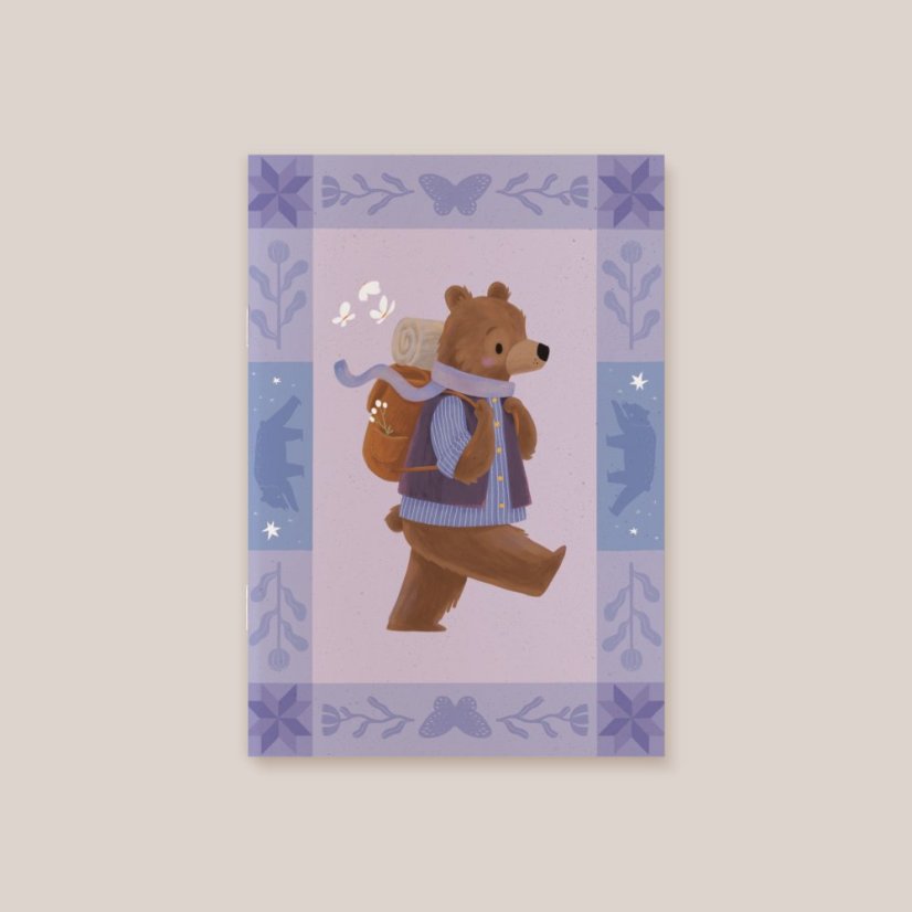 sešit patchwork A5 - barva: modrá