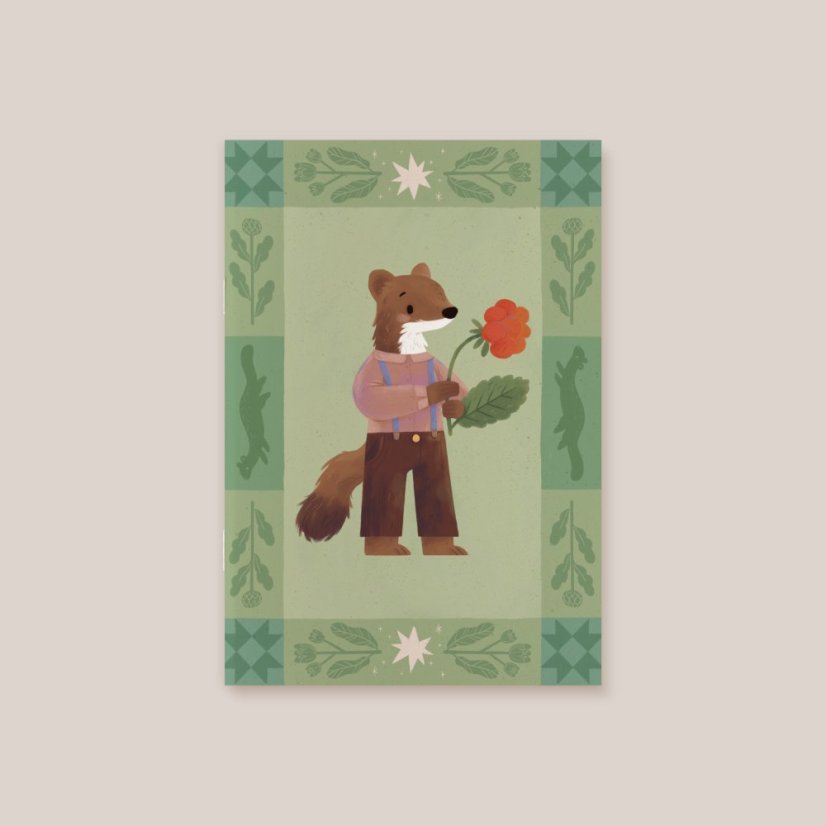 sešit patchwork A5 - barva: zelená